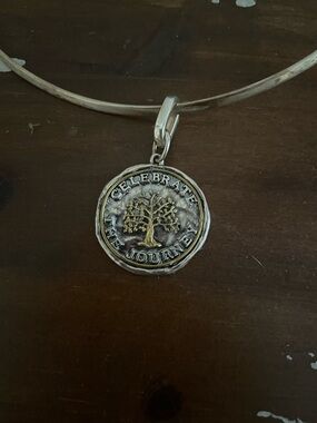 Waxing Poetic Large Charm Celebrate The Journey Two-Tone Tree Pendant Necklace